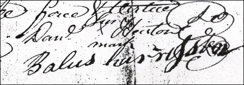 Daniel Heiston Signature on 1810 Marriage to Betsey Harrison
