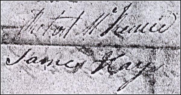 Robert McKemie & James Hays Signatures