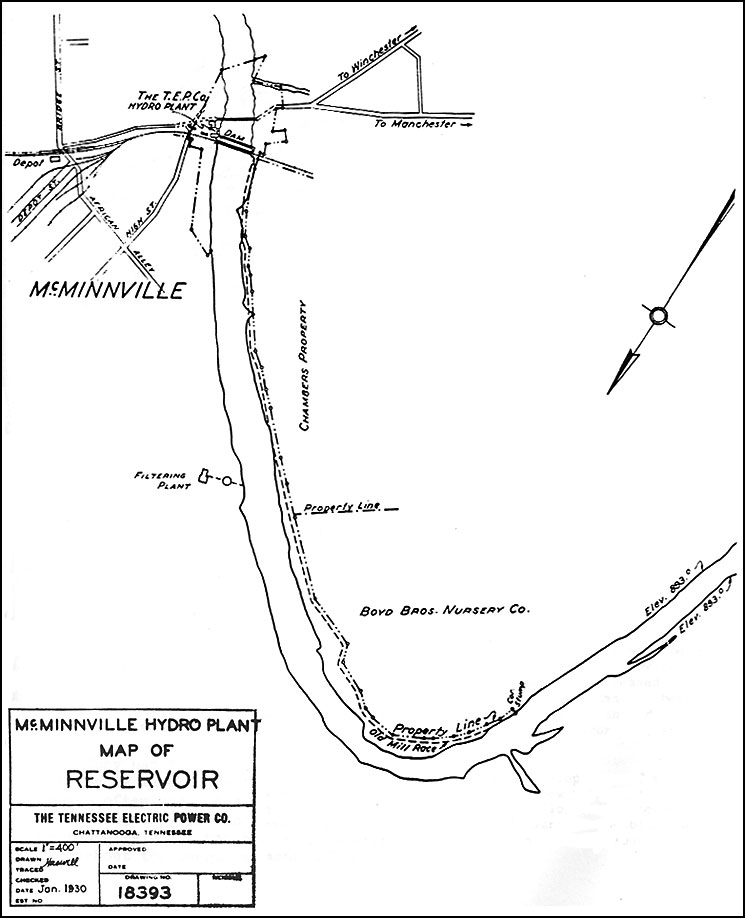 McMinnville Hydro Plant Map