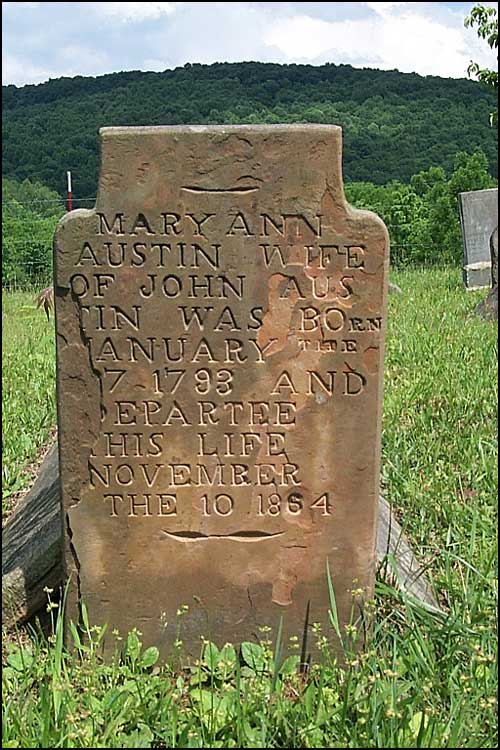 Mary Ann (Todd) Austin Grave - Austin Cemetery