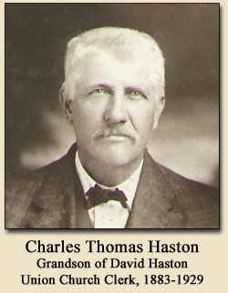 Charles Thomas Haston, 1883-1929 Union Church clerk