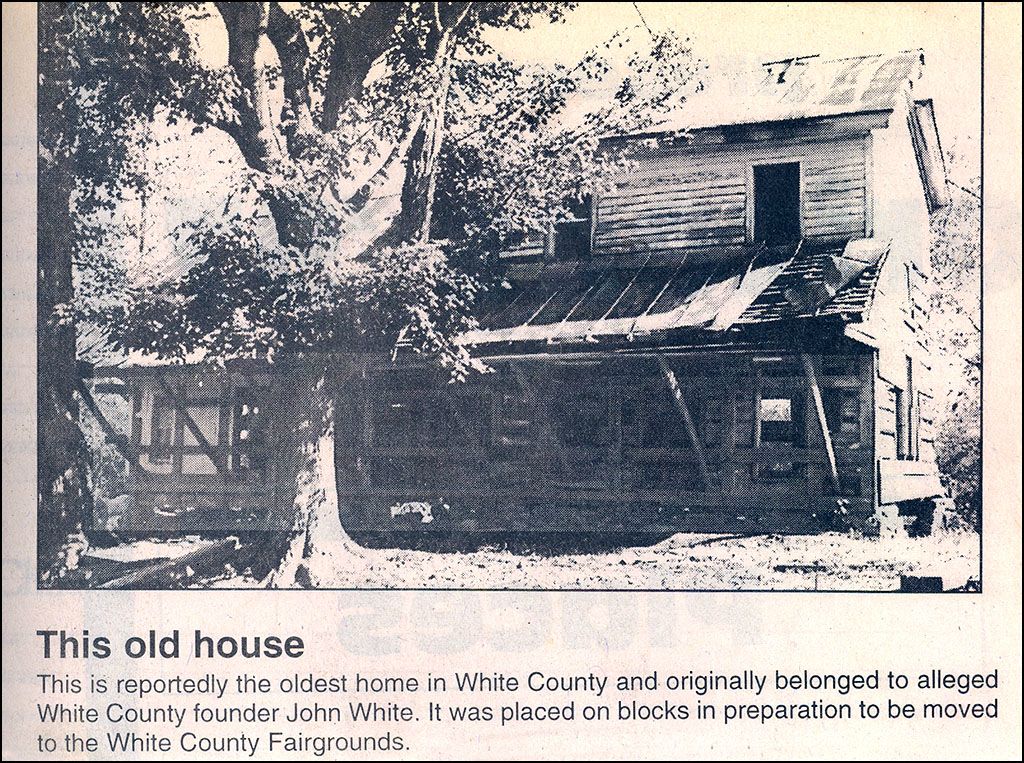 The John White House before it was moved- supposedly oldest house in White County, TN.  Originally on the Old Union Road in Hickory Valley.